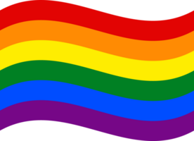 gay fierté drapeau dans forme. traditionnel symbole pour le tout lgbtq communauté et gay Hommes png