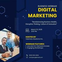 Business Webinar Digital Marketing Linkedin Post template