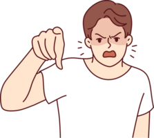 Angry man points finger at screen and screams furiously, blaming you for problems png