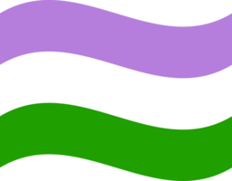 Genderqueer pride flag in shape. LGBTQ flag in shape png