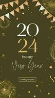 Gold New Year Instagram Story template