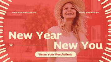 New Year New You Seize Resolutions YouTube Thumbnail template