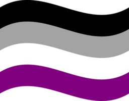 Asexual Pride flag in shape. International asexual pride flag in shape png