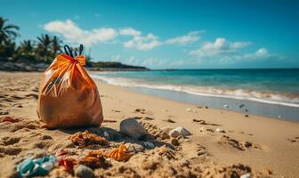 ai generado un bolso de basura foto