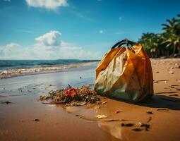 ai generado un bolso de basura foto