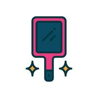 hand mirror icon. vector filled color icon for your website, mobile, presentation, and logo design.