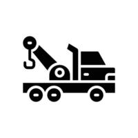 tow truck icon. vector glyph icon for your website, mobile, presentation, and logo design.