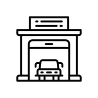 garage icon. vector line icon for your website, mobile, presentation, and logo design.