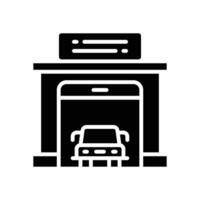 garage icon. vector glyph icon for your website, mobile, presentation, and logo design.