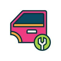 car door icon. vector filled color icon for your website, mobile, presentation, and logo design.