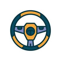 steering icon. vector filled color icon for your website, mobile, presentation, and logo design.