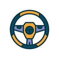 steering icon. vector filled color icon for your website, mobile, presentation, and logo design.