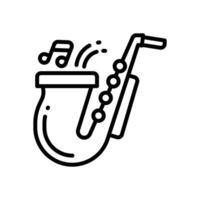 saxophone icon. vector line icon for your website, mobile, presentation, and logo design.