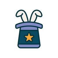 magic hat icon. vector filled color icon for your website, mobile, presentation, and logo design.