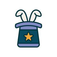 magic hat icon. vector filled color icon for your website, mobile, presentation, and logo design.