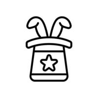 magic hat icon. vector line icon for your website, mobile, presentation, and logo design.