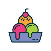 ice cream icon. vector filled color icon for your website, mobile, presentation, and logo design.