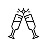 cheers icon. vector line icon for your website, mobile, presentation, and logo design.