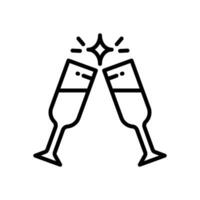 cheers icon. vector line icon for your website, mobile, presentation, and logo design.