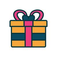 gift icon. vector filled color icon for your website, mobile, presentation, and logo design.