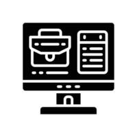 apply for job icon. vector glyph icon for your website, mobile, presentation, and logo design.