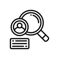 job search icon. vector line icon for your website, mobile, presentation, and logo design.