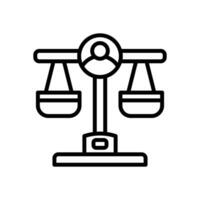 justice icon. vector line icon for your website, mobile, presentation, and logo design.