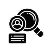 job search icon. vector glyph icon for your website, mobile, presentation, and logo design.