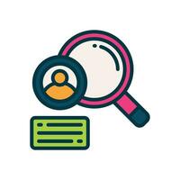 job search icon. vector filled color icon for your website, mobile, presentation, and logo design.