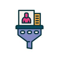 employee filter icon. vector filled color icon for your website, mobile, presentation, and logo design.