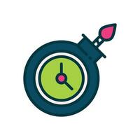 bomb time icon. vector filled color icon for your website, mobile, presentation, and logo design.