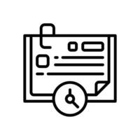 note icon. vector line icon for your website, mobile, presentation, and logo design.