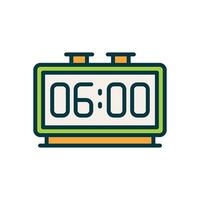 desk clock icon. vector filled color icon for your website, mobile, presentation, and logo design.