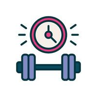 workout time icon. vector filled color icon for your website, mobile, presentation, and logo design.