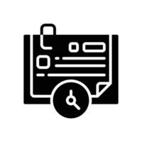 note icon. vector glyph icon for your website, mobile, presentation, and logo design.