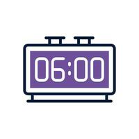 desk clock icon. vector dual tone icon for your website, mobile, presentation, and logo design.