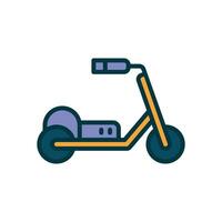 scooter icon. vector filled color icon for your website, mobile, presentation, and logo design.