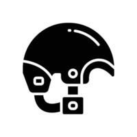 helmet icon. vector glyph icon for your website, mobile, presentation, and logo design.