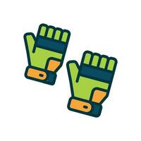 gloves icon. vector filled color icon for your website, mobile, presentation, and logo design.