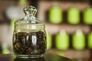 A pot of tea is on the counter photo