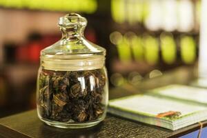 A pot of tea is on the counter photo