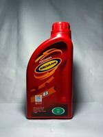 Surakarta, Indonesia, 2023 - Mesran B Diesel Engine Oil, pertamina for Diesel Engine 1000ml. photo