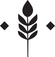 bloem of blad logo in een minimalistische stijl voor decoratie png