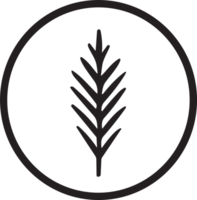 fleur ou feuille logo dans une minimaliste style pour décoration png