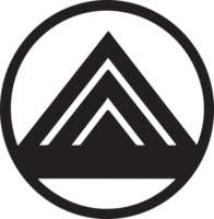 montagna logo nel turismo concetto nel minimo stile per decorazione png