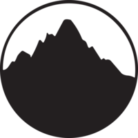 Mountain logo in tourism concept in minimal style for decoration png