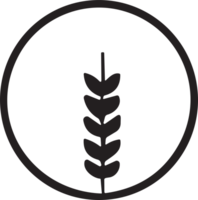 blomma eller blad logotyp i en minimalistisk stil för dekoration png