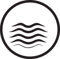 Sea or wave logo in a minimalist style for decoration png