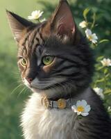 AI generated AI Generative Close up of a cat photo