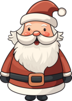 carino Santa Claus cartone animato personaggio piatto design clip arte, png file no sfondo